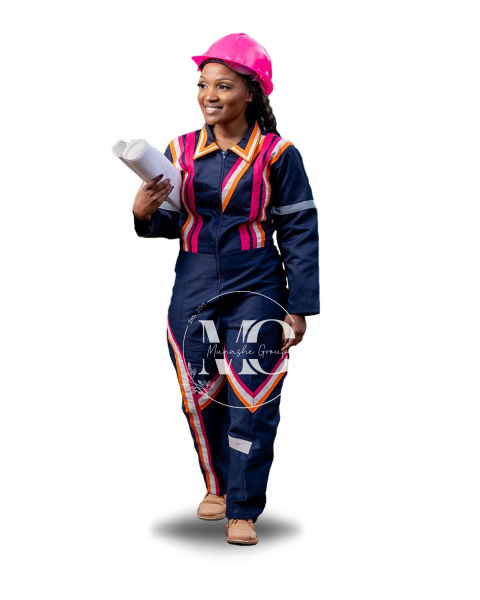 FierceLily Ladies PPE Jumpsuit (2 in 1) in Navy Blue